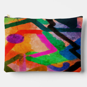 Funky Abstract Digital Art Accessory Pouch