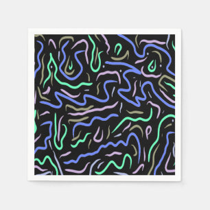 Funky Abstract Digital Art Napkin