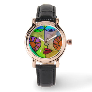 Funky Abstract Face Wearable Art Watch