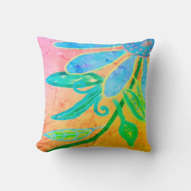 Funky Abstract Floral  Cushion (Front)