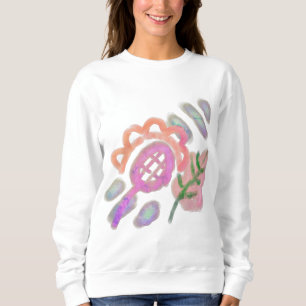 Funky Abstract Floral Wearable Art Sweatshirt