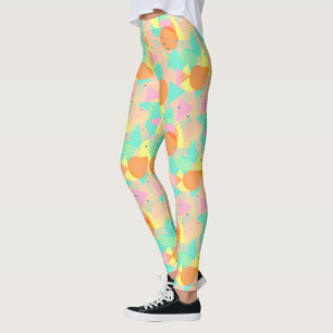 Funky Abstract Geometric Hip 50s Pattern Leggings