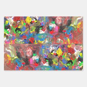 Funky Abstract Joyful Colourful Wrapping Paper Sheet