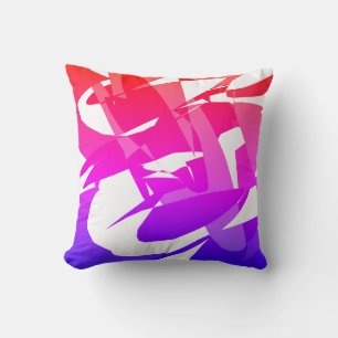 Funky Abstract Pink Purple Pattern Pillow Cushion