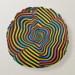 Funky Abstract Round Cushion