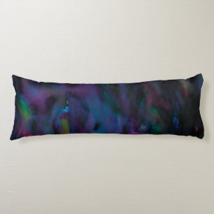 Funky abstract smokey purples water colour body cushion
