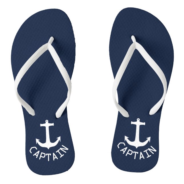 Funky Anchor Captain Flip Flops (Footbed)