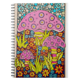 funky and fun in the garden spiral notebook