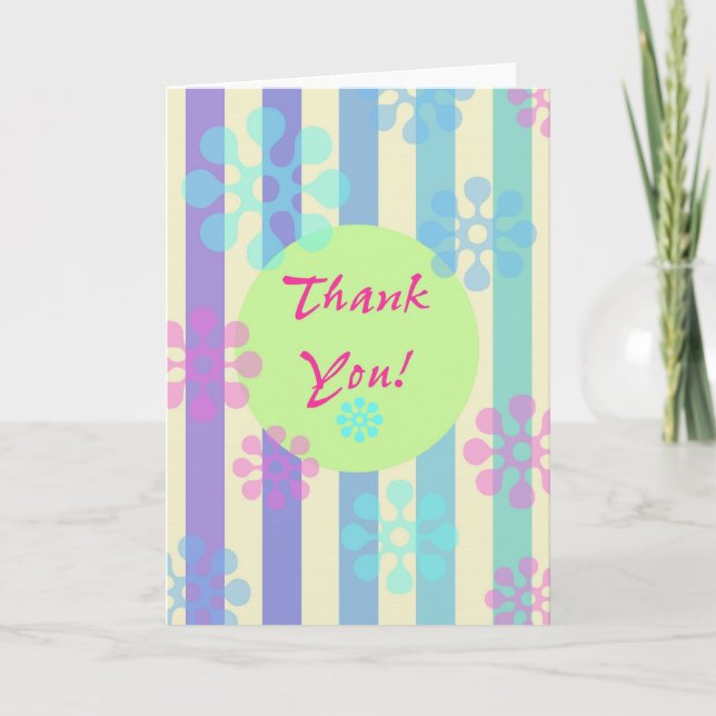 Funky and Fun Thank You Card (Front)