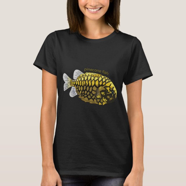 Funky Aquatic Creatures: Pinecone Fish T-Shirt (Front)