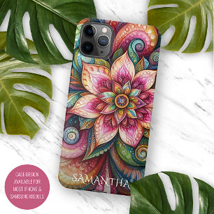 Funky Artsy Colourful Paisley Floral Art Pattern Case-Mate iPhone Case