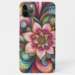 Funky Artsy Colourful Paisley Floral Art Pattern Case-Mate iPhone Case
