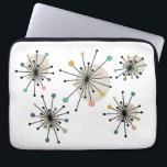 Funky Atomic Starburst Mid Century Modern Laptop Sleeve<br><div class="desc">Add a pop of fun in your backpack with this fabulous atomic starburst laptop sleeve! It features the bright and bold colors turquoise,  blue,  orange,  green,  tan,  and black.</div>