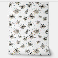 Funky Atomic Starburst Pattern Mid Century Modern