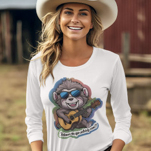 Funky Baboon Shredding Strings T-Shirt