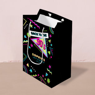 Funky Back To The 90s Retro 30th Birthday Party Medium Gift Bag