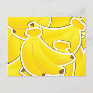 Funky banana postcard