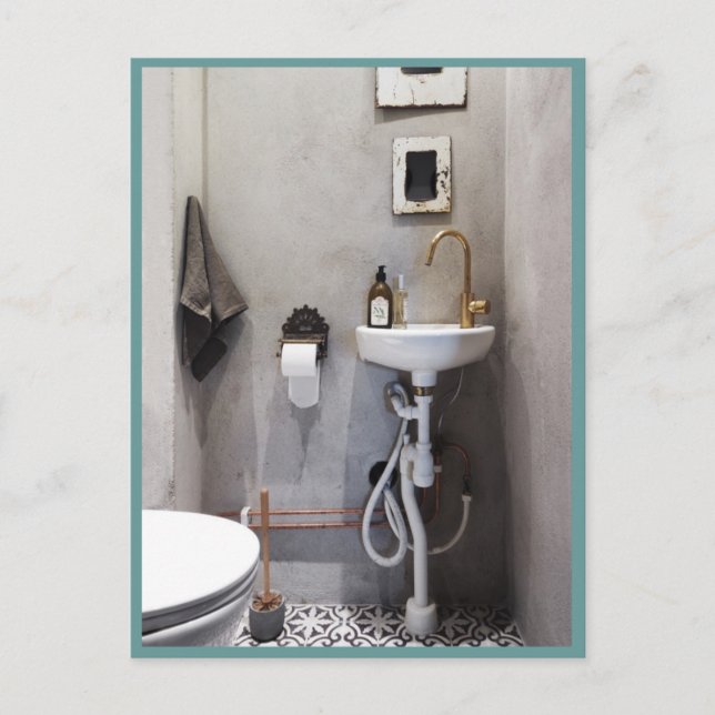 Funky Bathroom Postcard (Front)