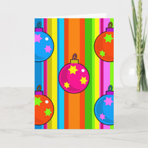 Funky Baubles Holiday Card