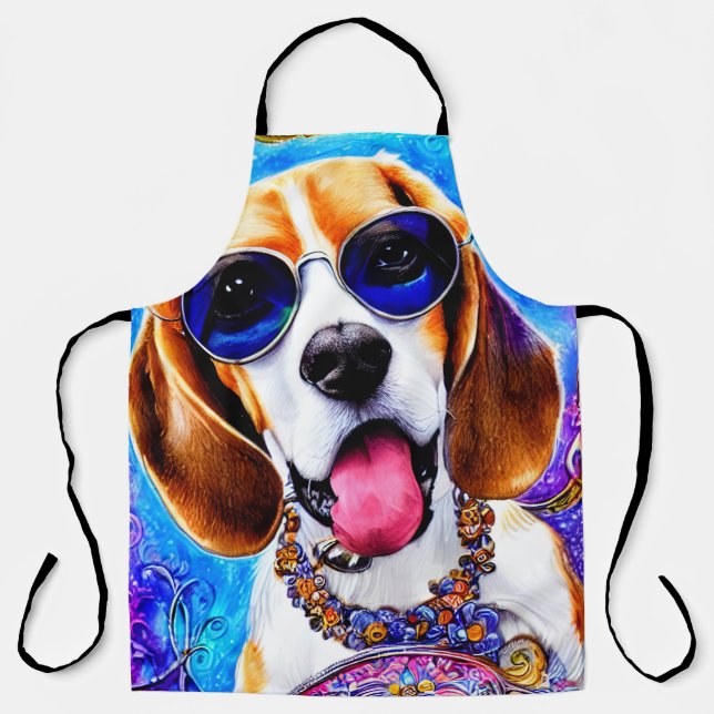 Funky Beagle Dog Apron (Front)