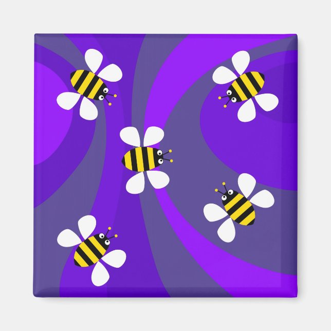 Funky Bees Magnet (Front)