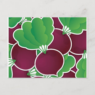 Funky beet postcard