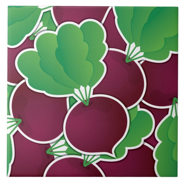 Funky beet tile (Front)