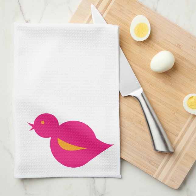 Funky Bird Dishtowel Series -3 Tea Towel (Quarter Fold)