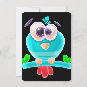 Funky Birdie Party Invite Card