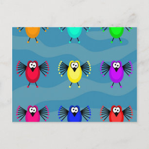 Funky Birds Postcard