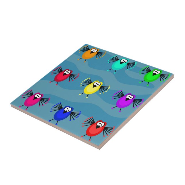 Funky Birds Tile (Side)