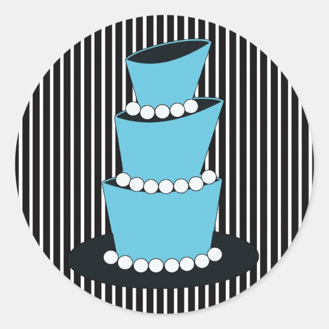 Funky Birthday Cake Envelope Seals (Front)