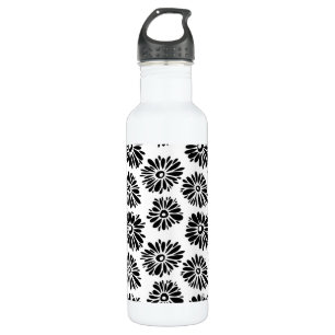 Funky Black and white floral 710 Ml Water Bottle