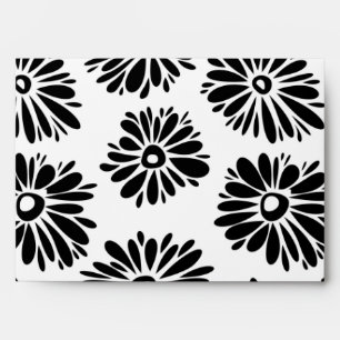 Funky Black and white floral Envelopes
