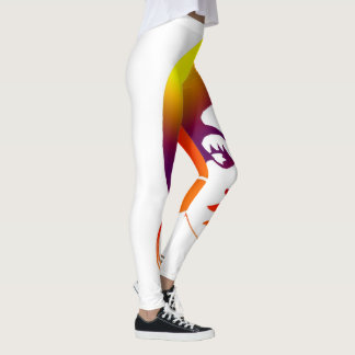 Funky Black Girl With Afro Leggings: Sunrise Leggings
