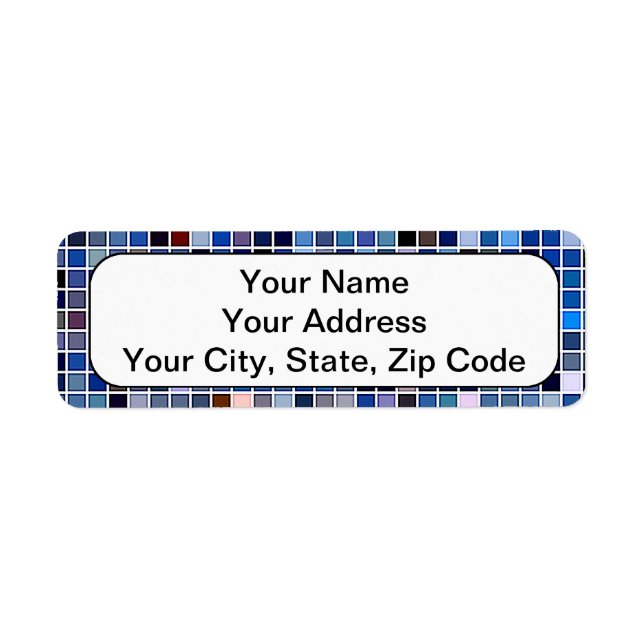 Funky Blue 'Bathroom Tiles' Pattern (Front)