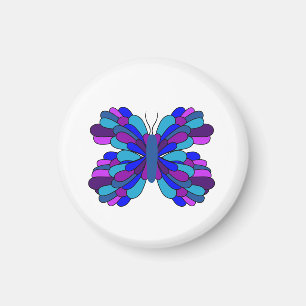 Funky Blue Butterfly Magnet