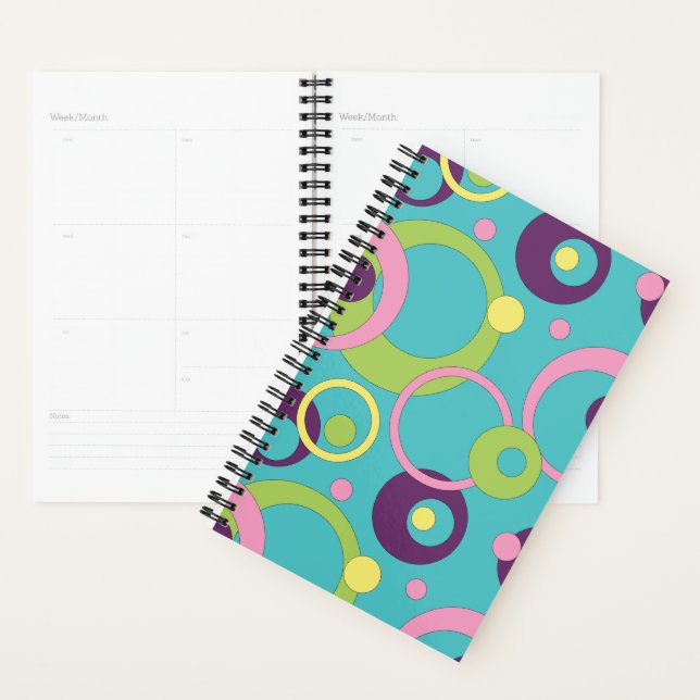 Funky Blue Circles Planner (Display)