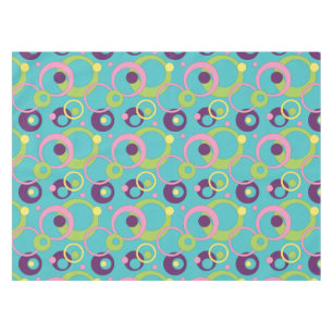 Funky Blue Circles Tablecloth
