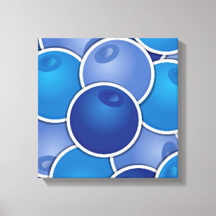 Funky blueberry canvas print