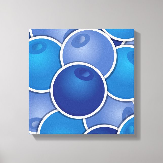 Funky blueberry canvas print (Front)