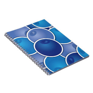 Funky blueberry spiral notebook