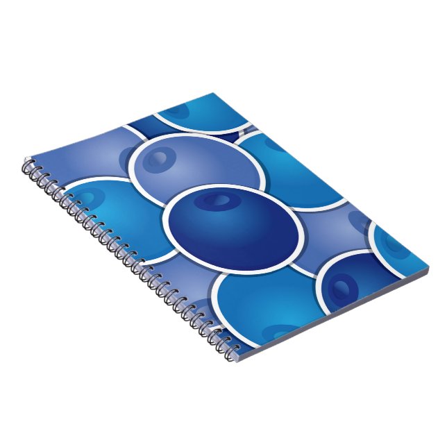 Funky blueberry spiral notebook (Right Side)