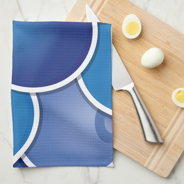 Funky blueberry tea towel (Quarter Fold)