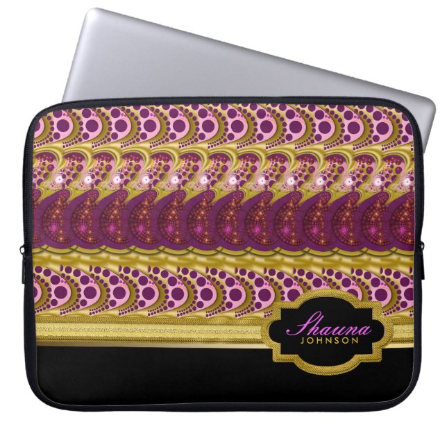 Funky Bohemian Pattern Notebook Laptop Laptop Sleeve (Front)