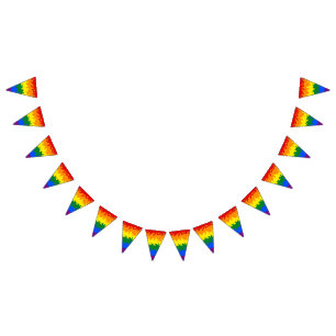 Funky Boho Abstract Gay Rainbow Mosaic Pride Flag