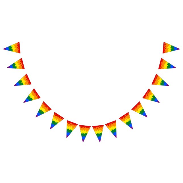 Funky Boho Abstract Gay Rainbow Mosaic Pride Flag (All)