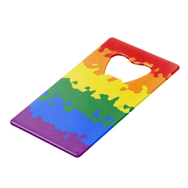 Funky Boho Abstract Gay Rainbow Mosaic Pride Flag (Back Angled)