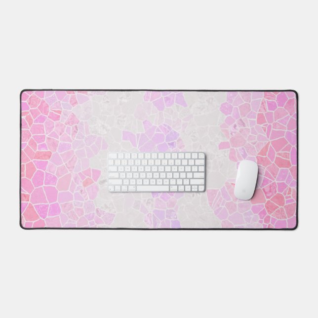 Funky Boho Abstract Mosaic Pomosexual Pride Flag Desk Mat (Keyboard & Mouse)