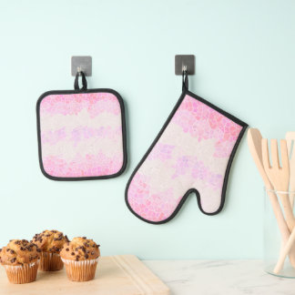Funky Boho Abstract Mosaic Pomosexual Pride Flag Oven Mitt & Pot Holder Set